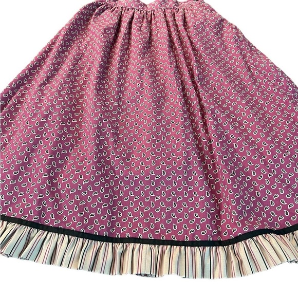 NOAH’S FLOOD DALLAS, TEXAS VINTAGE PAISELY, RUFFLED COOKS’S APRON SKIRT SIZE 5/6 - Picture 9 of 9